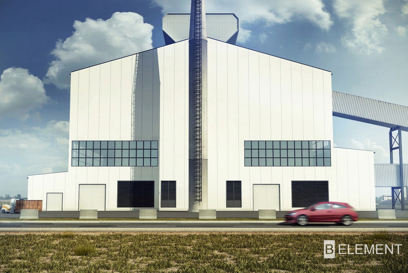 Hala technologiczna w Sierakowie — projekt hali przemysłowej huty szkła